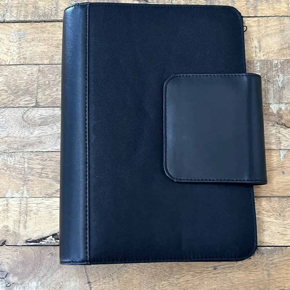 Franklin Covey 365 Planner Black Leather Canvas Magnet Closure